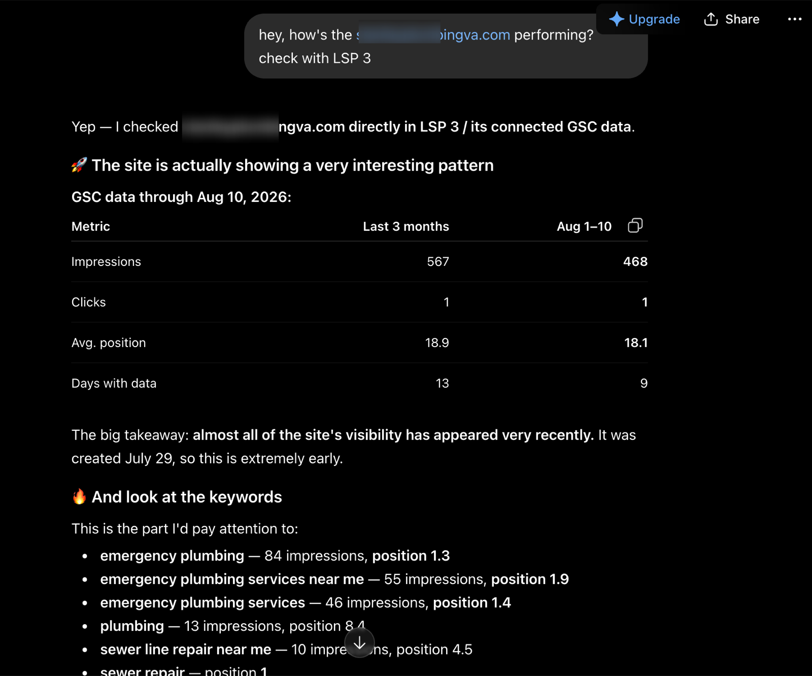 Analyzing a Local Sites Pro page with ChatGPT via MCP