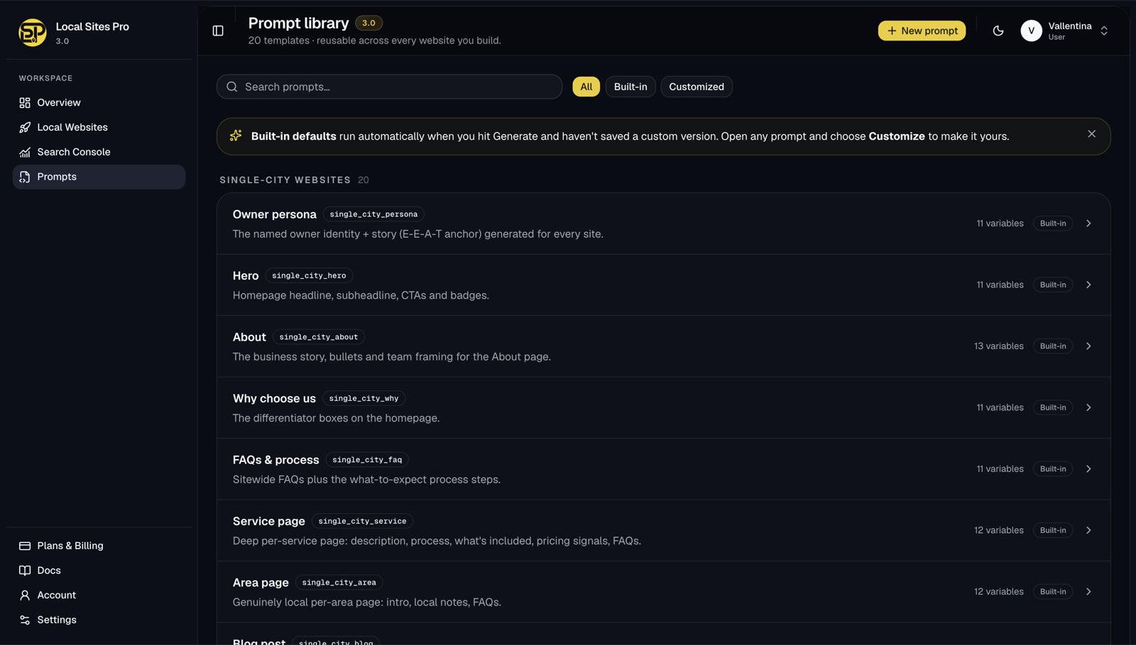Your own reusable AI prompts