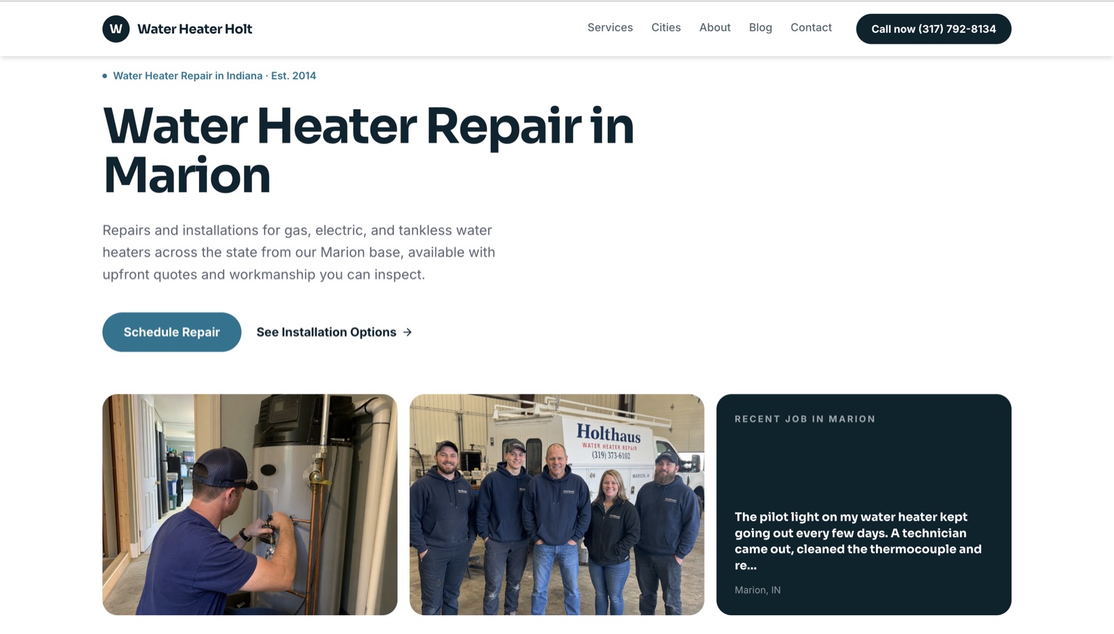 Homepage — theme A